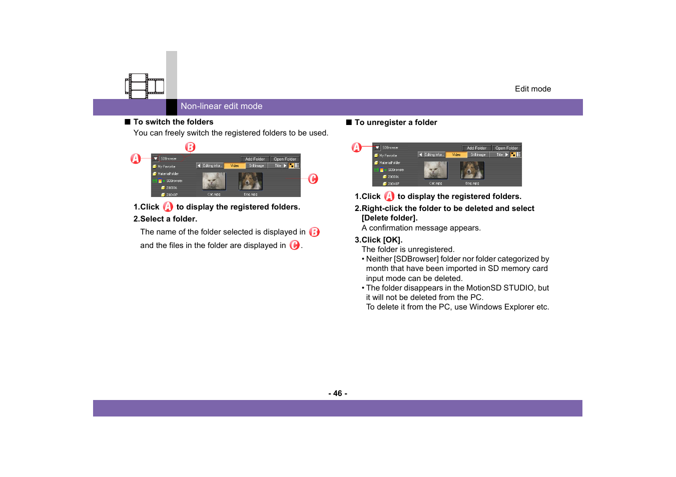 Panasonic MotionSD STUDIO 1.0E User Manual | Page 46 / 231