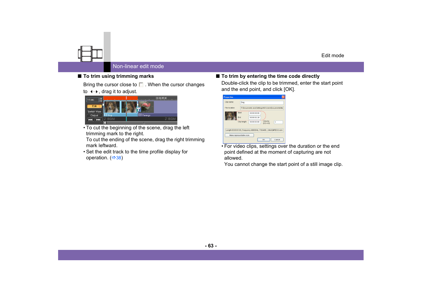 Panasonic MotionSD STUDIO 1.0E User Manual | Page 63 / 231