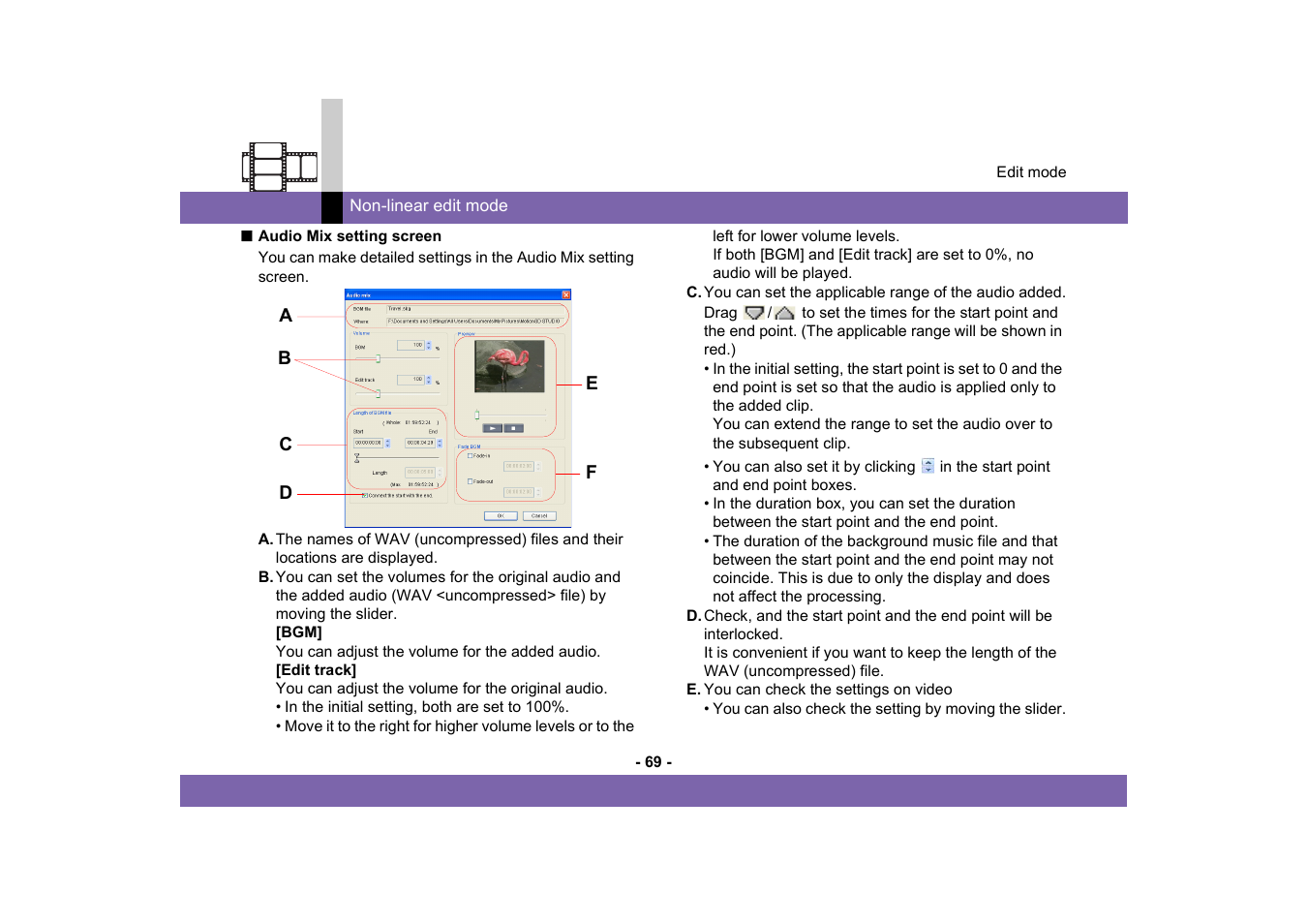 Panasonic MotionSD STUDIO 1.0E User Manual | Page 69 / 231