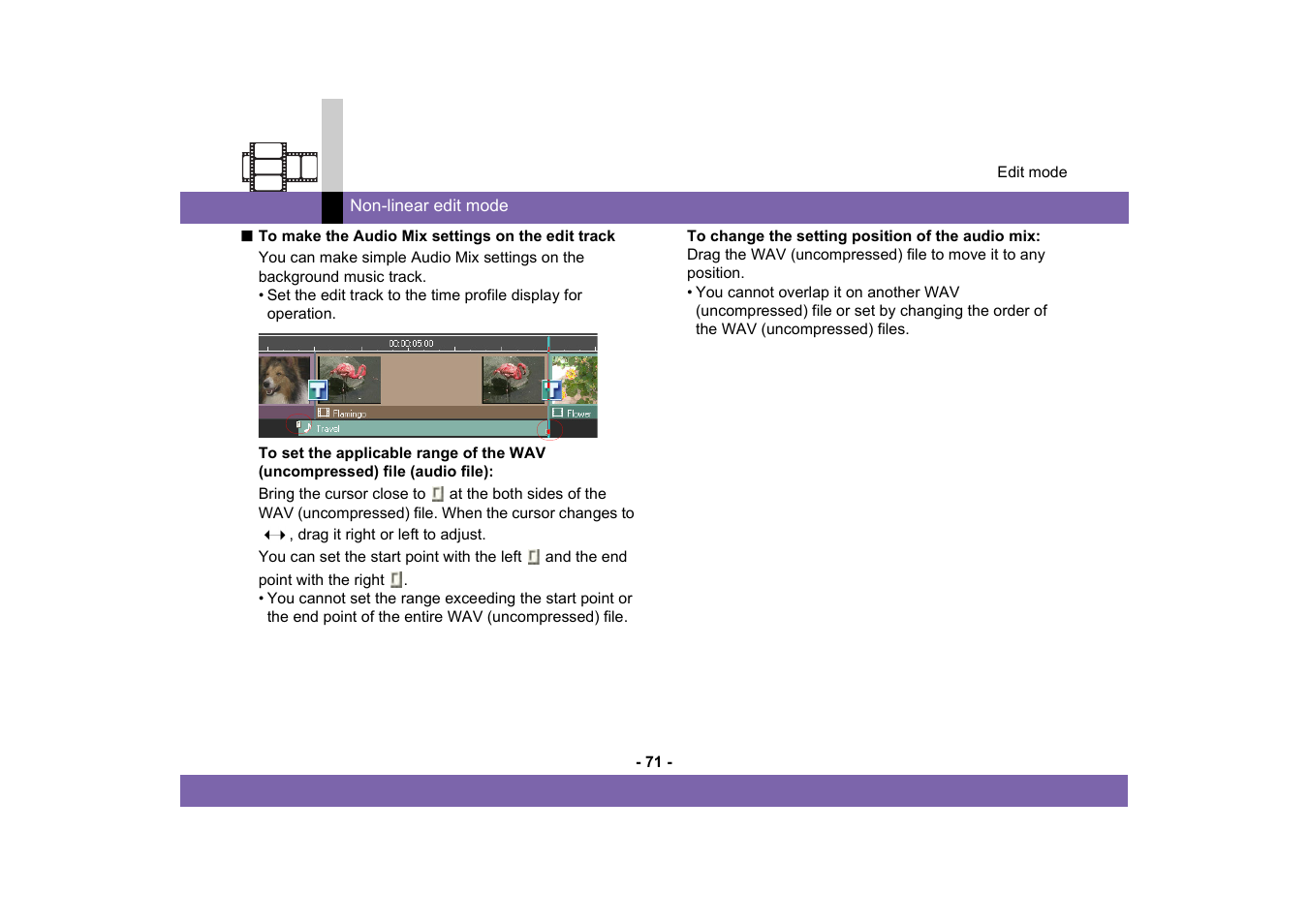 Panasonic MotionSD STUDIO 1.0E User Manual | Page 71 / 231