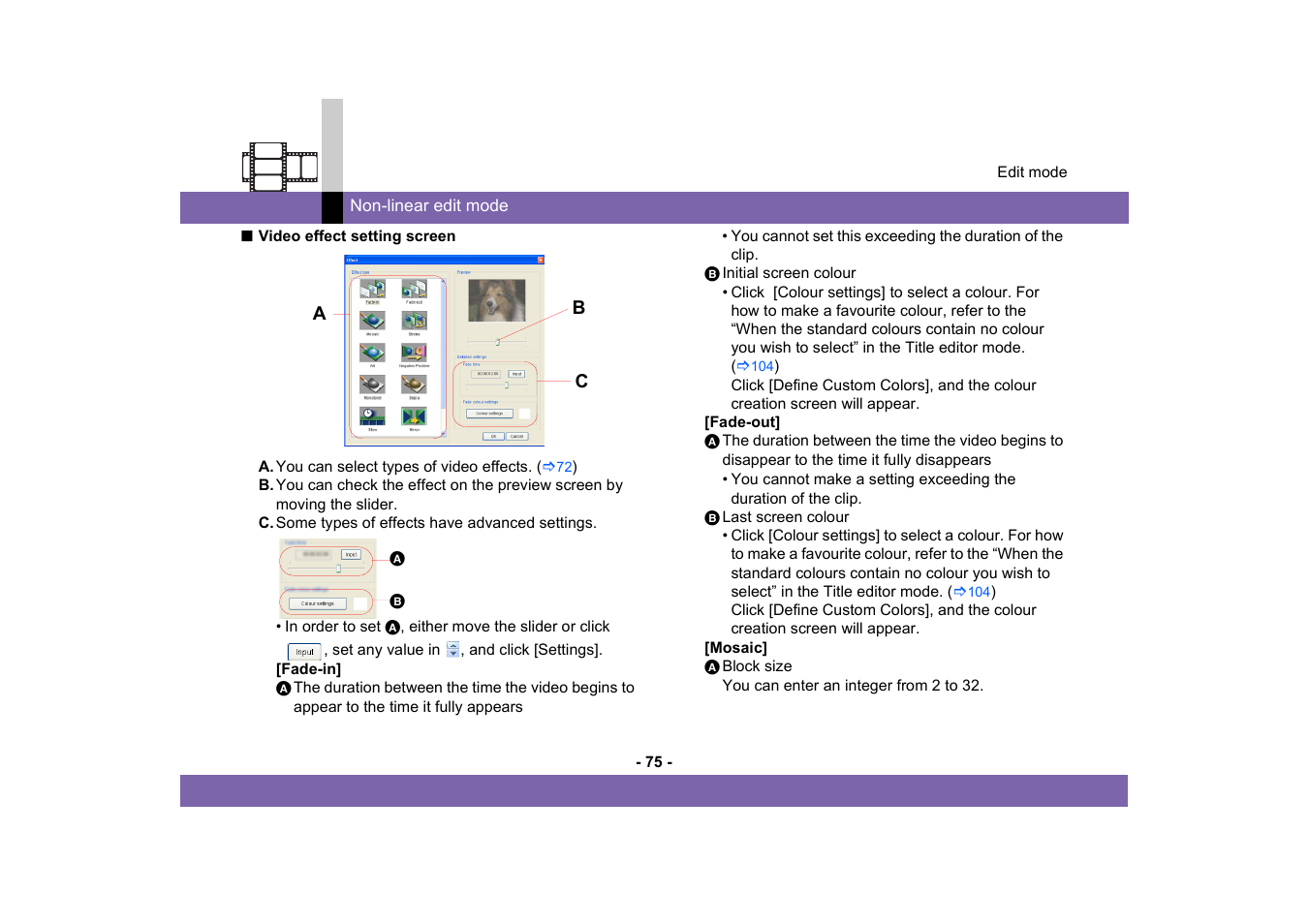 Panasonic MotionSD STUDIO 1.0E User Manual | Page 75 / 231