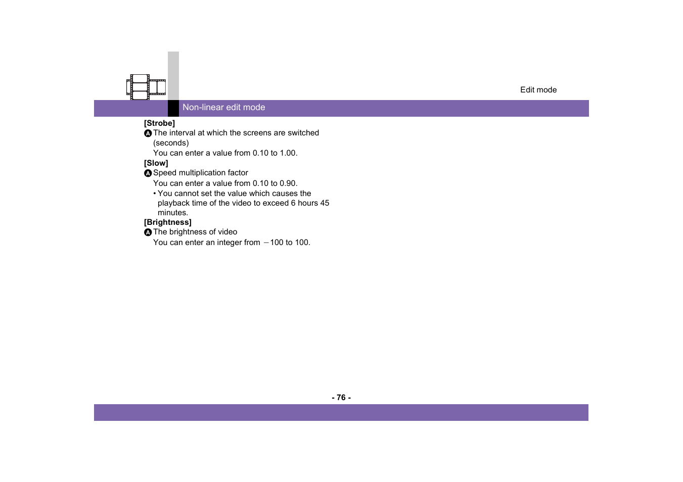 Panasonic MotionSD STUDIO 1.0E User Manual | Page 76 / 231