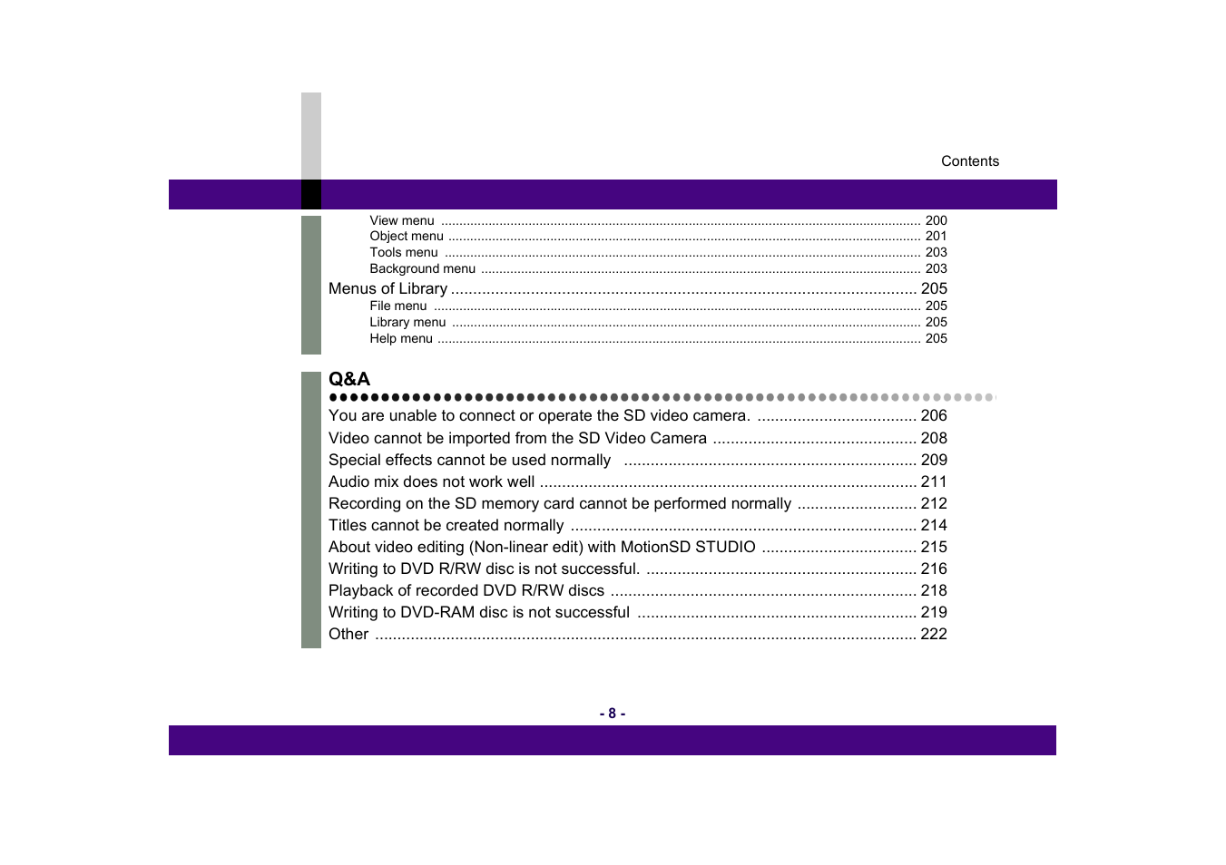 Panasonic MotionSD STUDIO 1.0E User Manual | Page 8 / 231