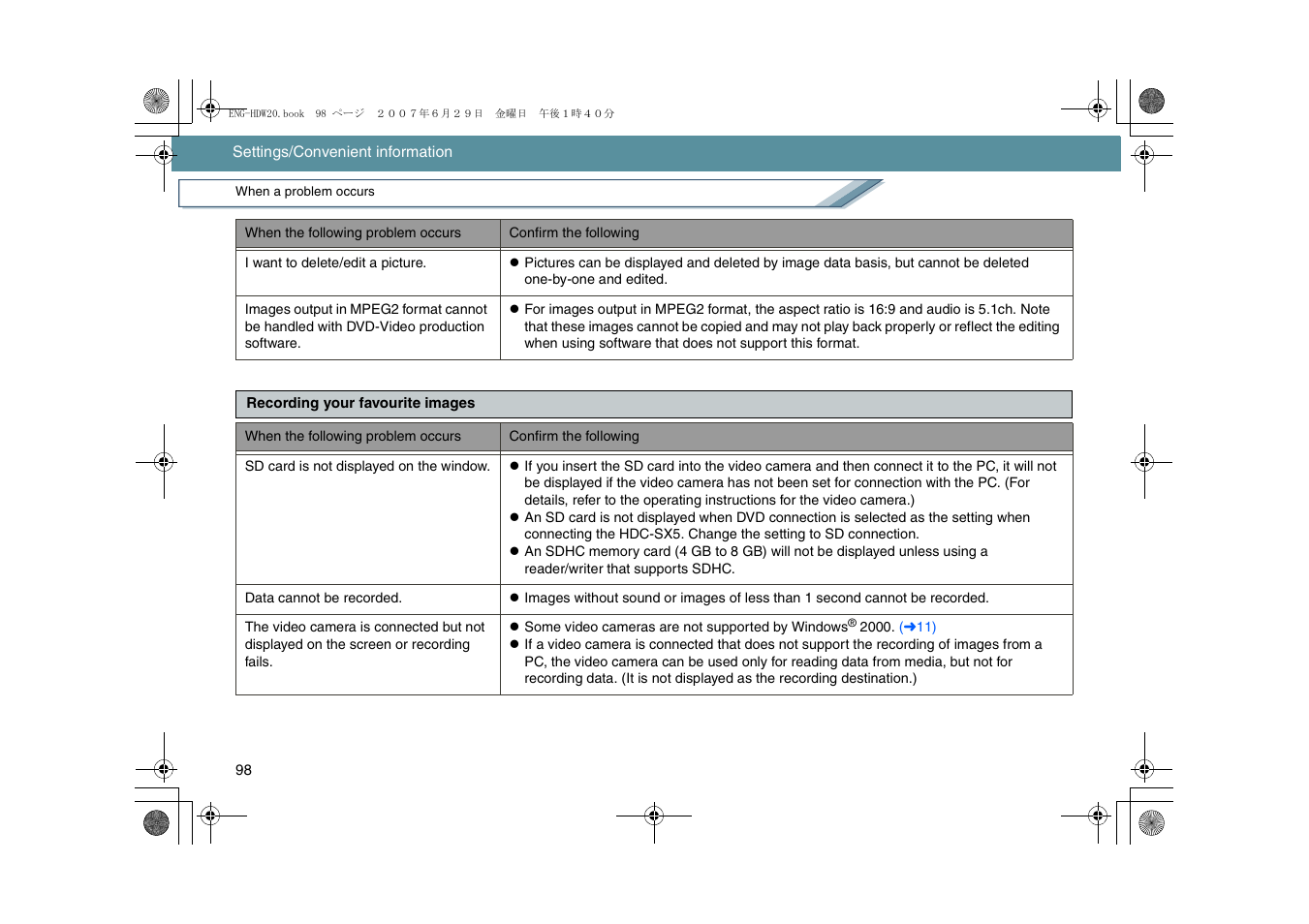 Panasonic HD Writer 2.0E User Manual | Page 98 / 102