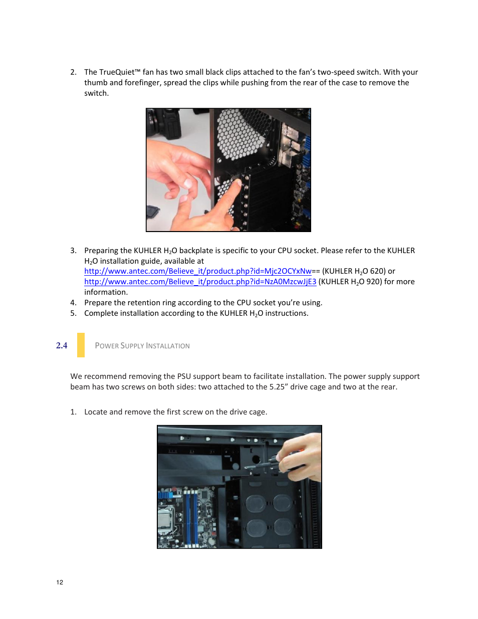 Antec SOLO II User Manual | Page 12 / 26