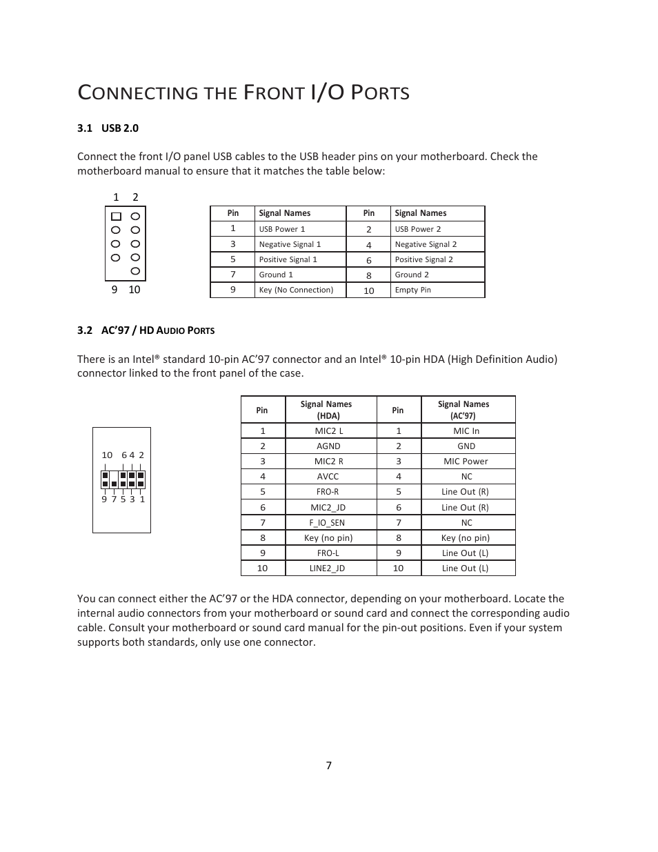 Onnecting the, Ront, Orts | Antec ISK 100 User Manual | Page 8 / 11