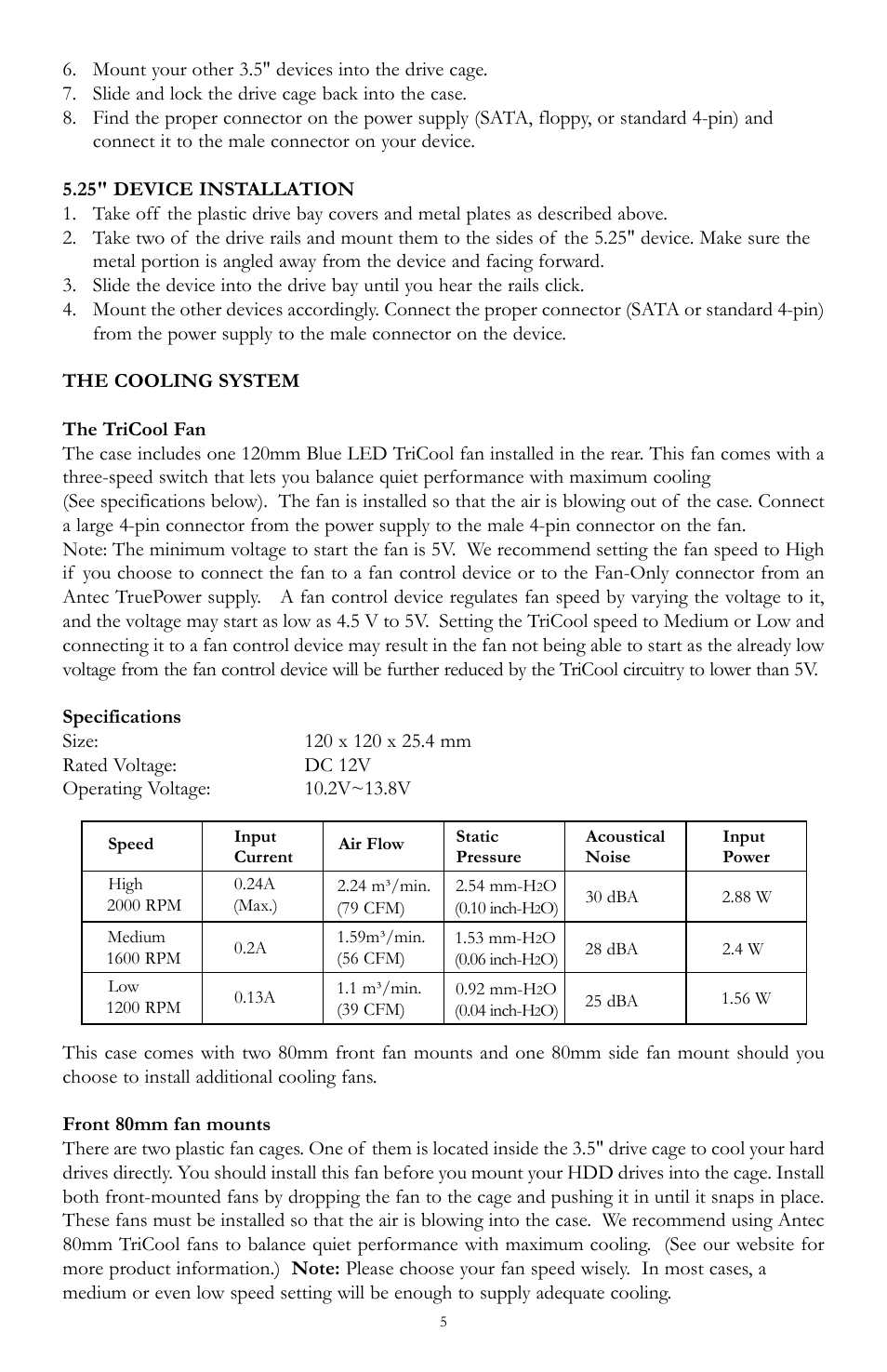 Antec II User Manual | Page 5 / 7