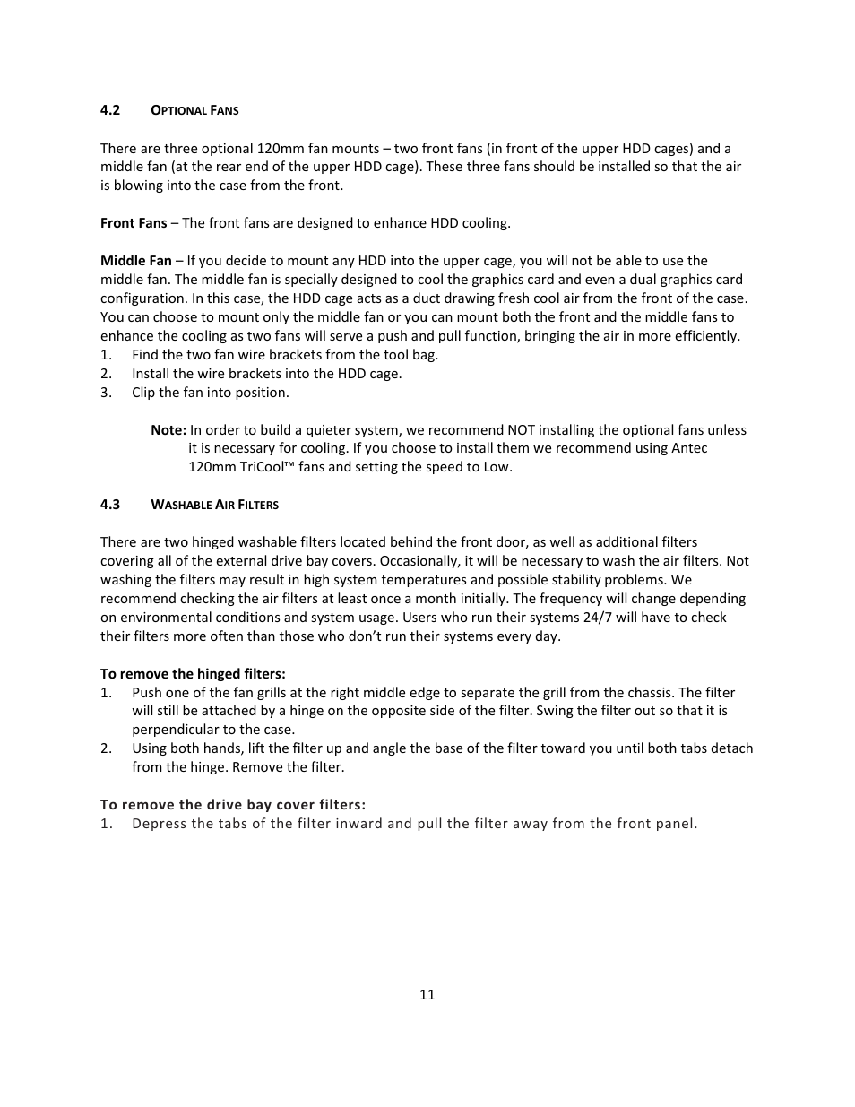 Antec P183 User Manual | Page 12 / 13