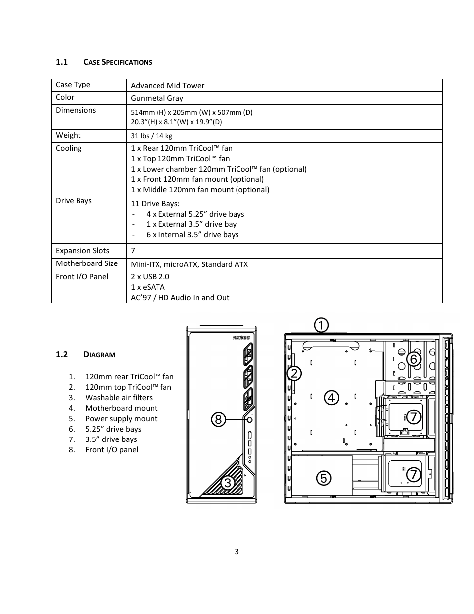 Antec P183 User Manual | Page 4 / 13