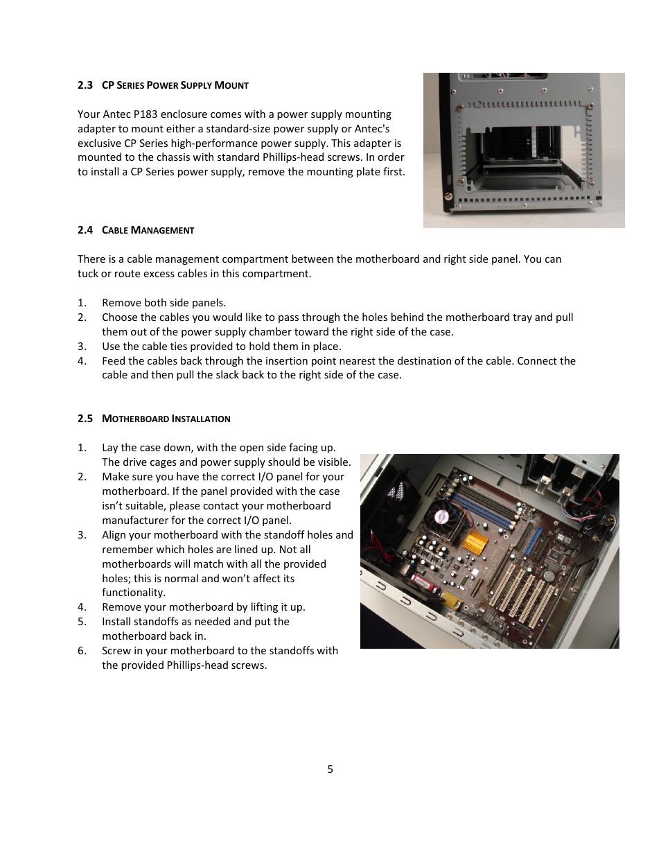Antec P183 User Manual | Page 6 / 13