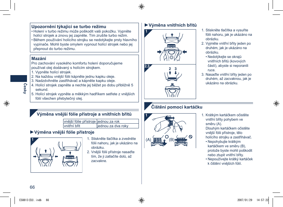 Panasonic Es8813 User Manual | Page 66 / 96