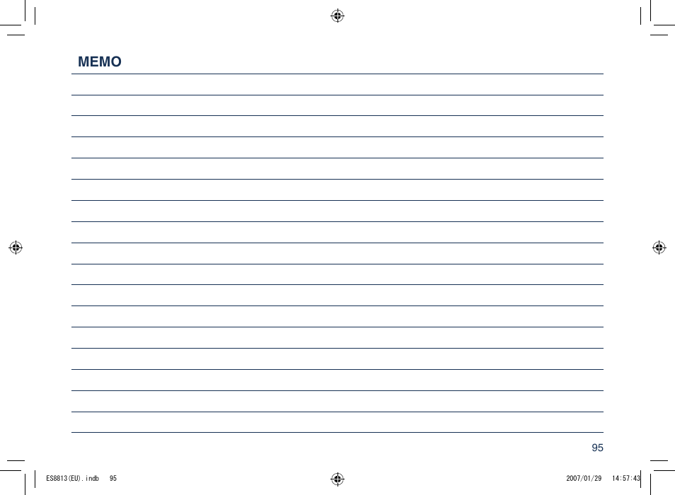 Panasonic Es8813 User Manual | Page 95 / 96