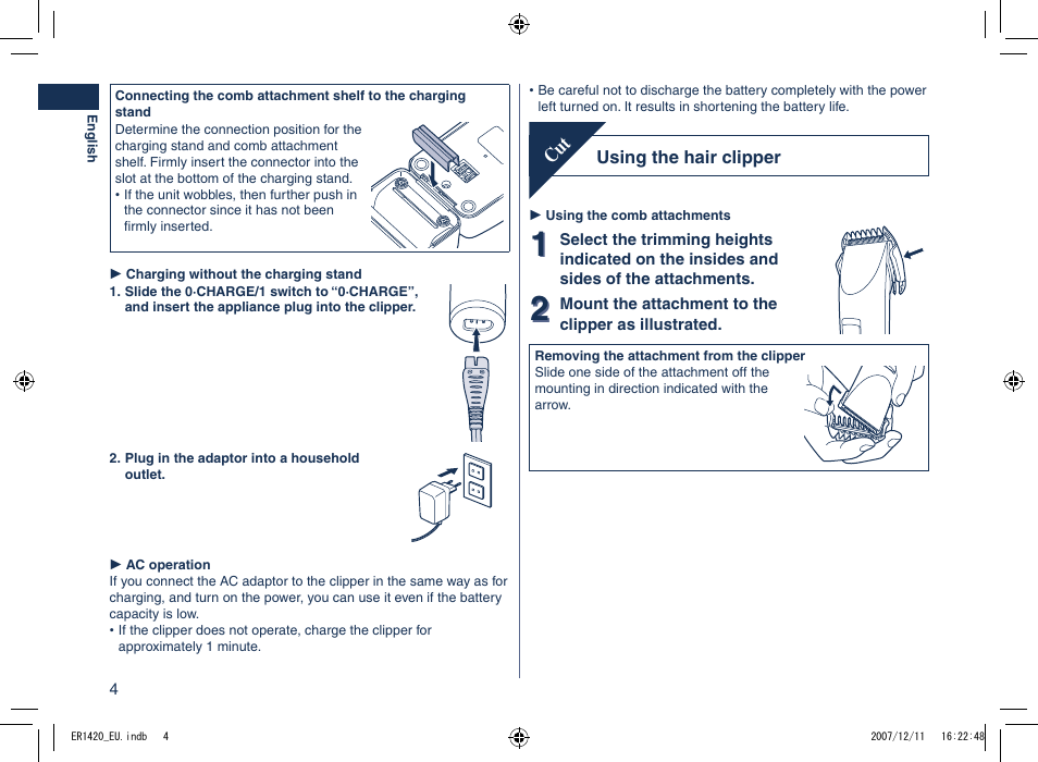 Panasonic ER1420 User Manual | Page 4 / 100