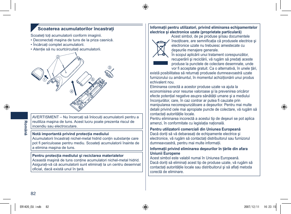 Panasonic ER1420 User Manual | Page 82 / 100