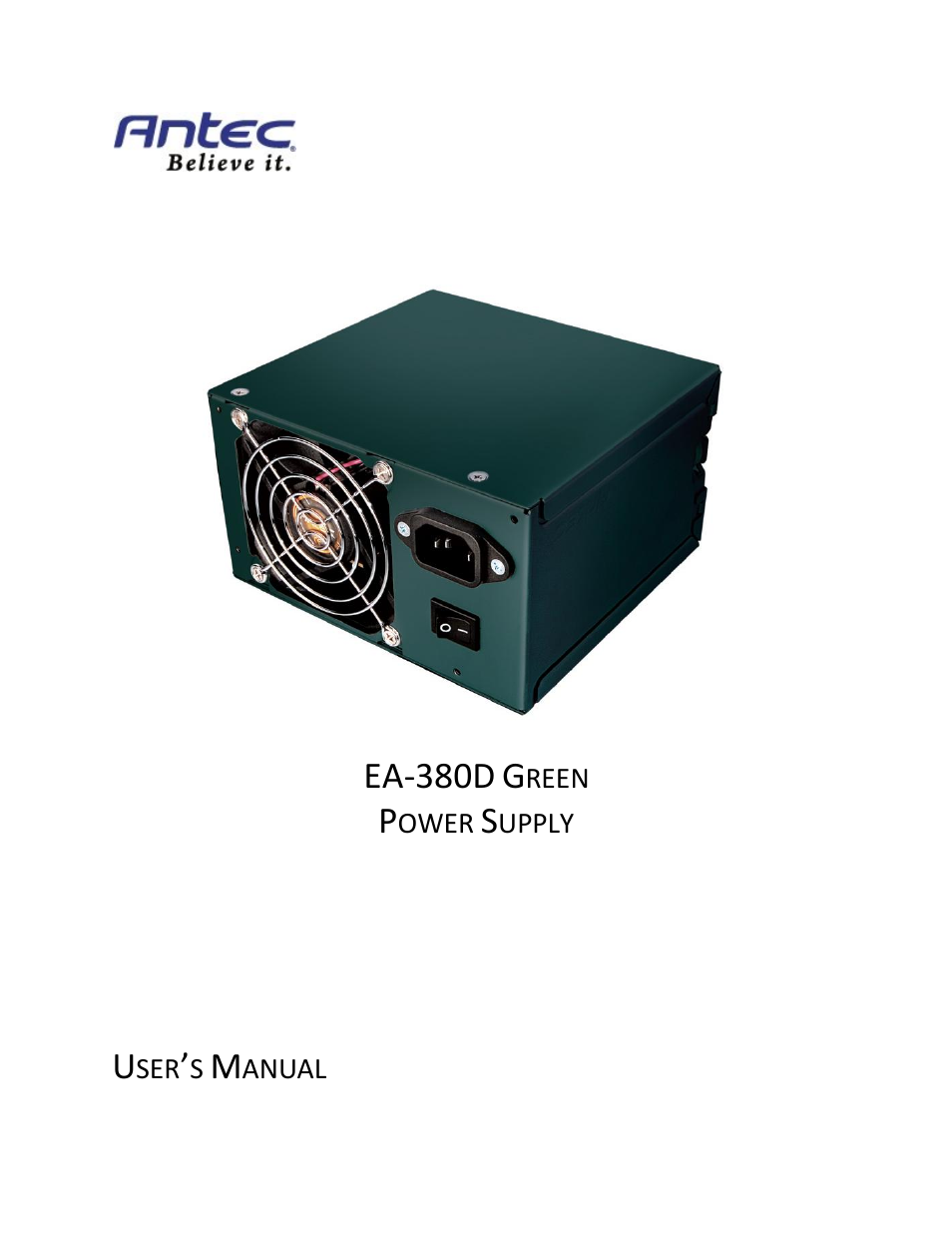 Antec EA-380D User Manual | 6 pages