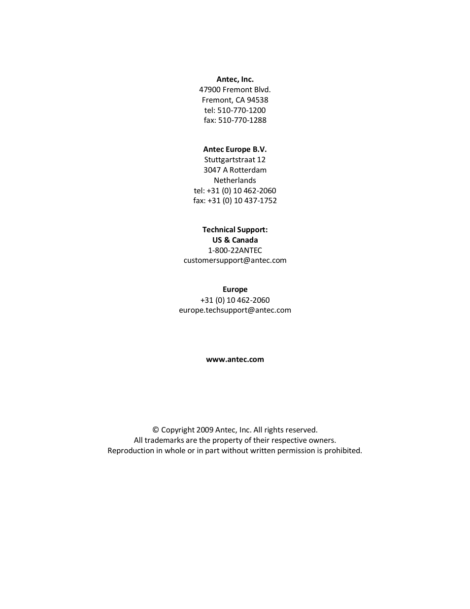 Antec EA-380D User Manual | Page 6 / 6