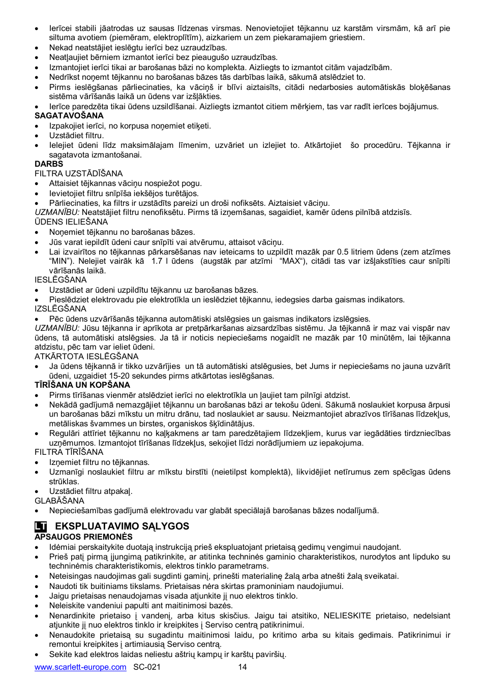Scarlett SC-021 User Manual | Page 14 / 20