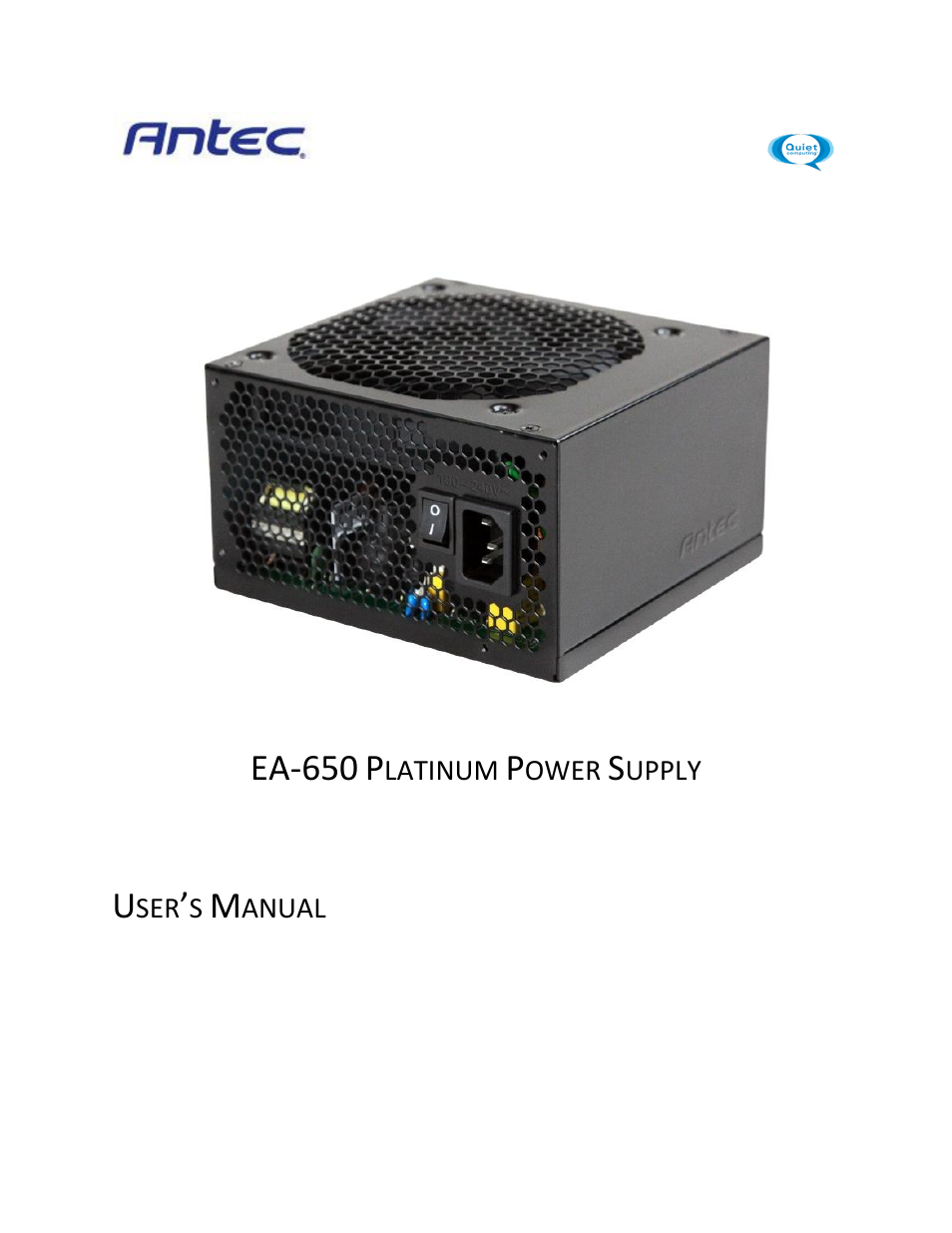 Antec EA-650 User Manual | 7 pages