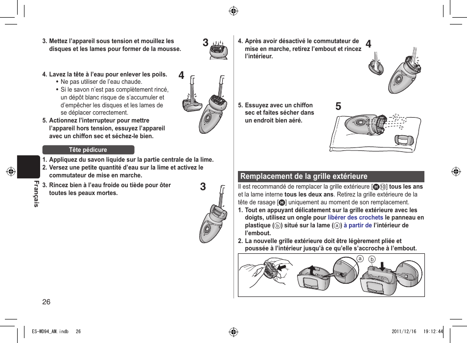 Panasonic ES-WD94 User Manual | Page 26 / 44