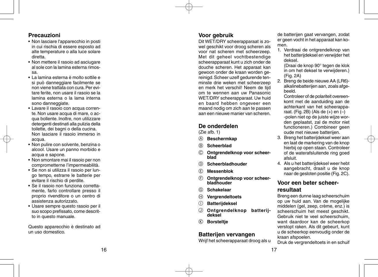 Panasonic ES4815 User Manual | Page 10 / 31