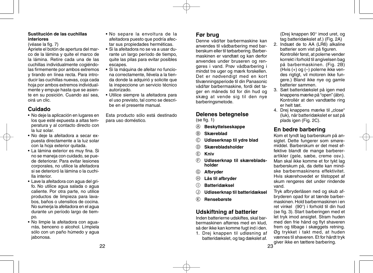 Panasonic ES4815 User Manual | Page 13 / 31