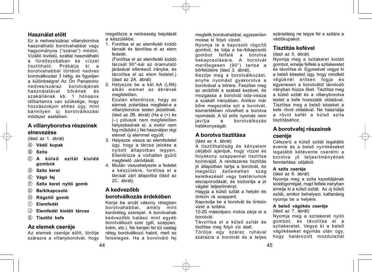 Panasonic ES4815 User Manual | Page 24 / 31