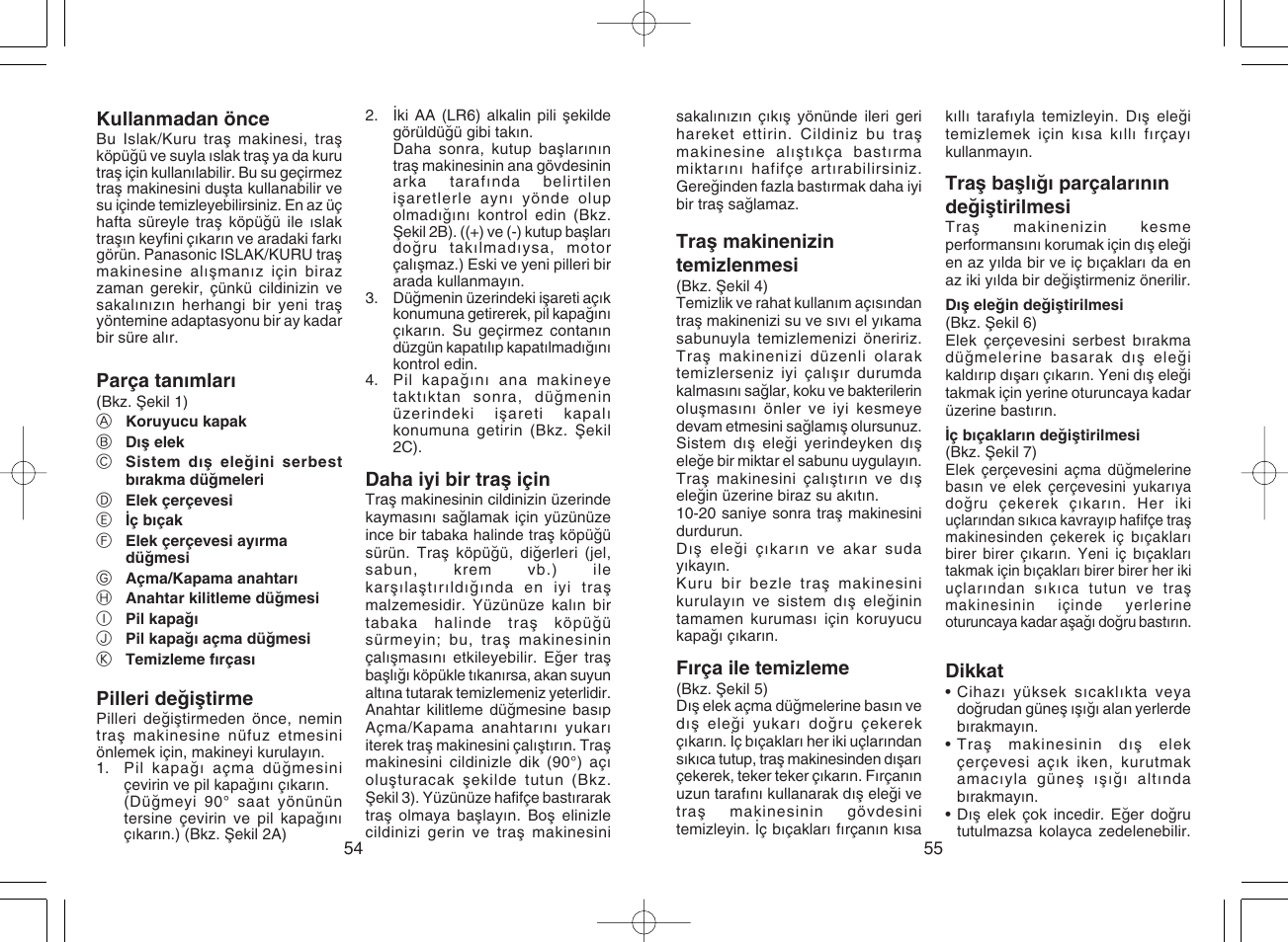 Panasonic ES4815 User Manual | Page 29 / 31