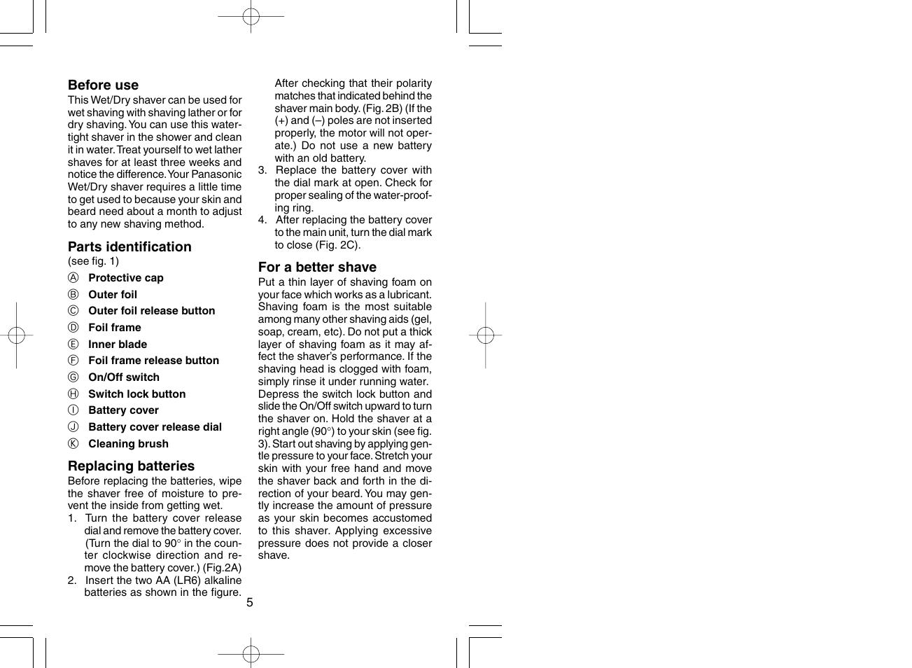 Panasonic ES4815 User Manual | Page 4 / 31