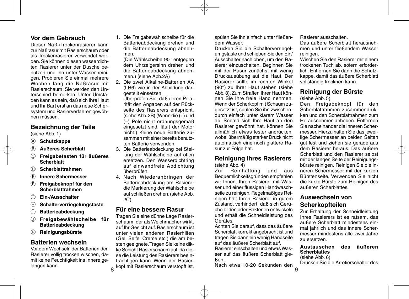 Panasonic ES4815 User Manual | Page 6 / 31