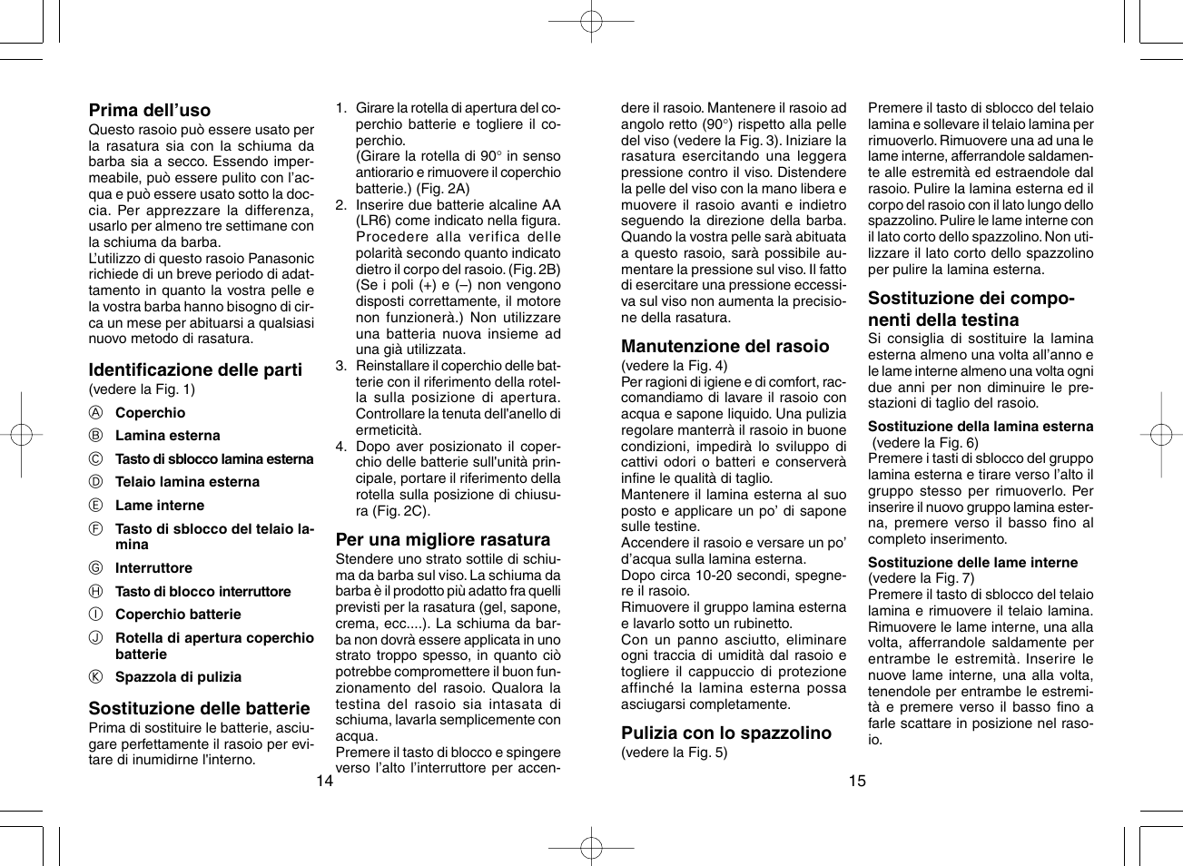 Panasonic ES4815 User Manual | Page 9 / 31