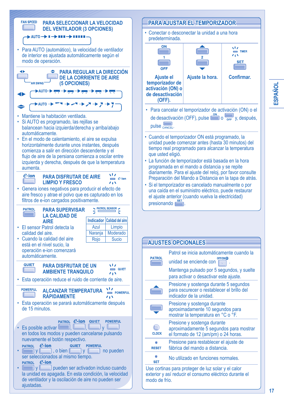 Panasonic CS-A28JKD User Manual | Page 17 / 44