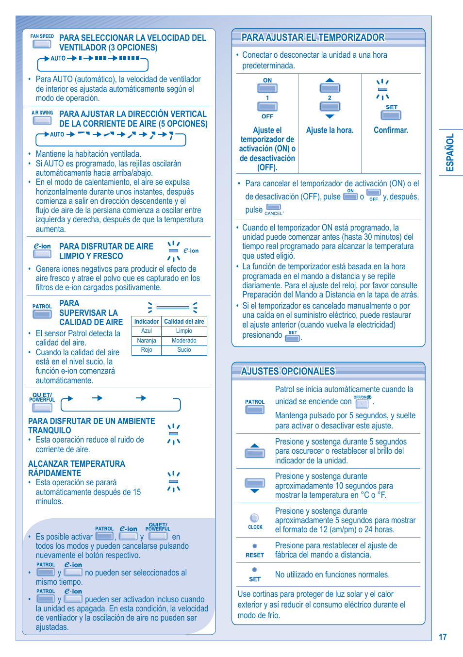 Panasonic CS-A9JKD User Manual | Page 17 / 44