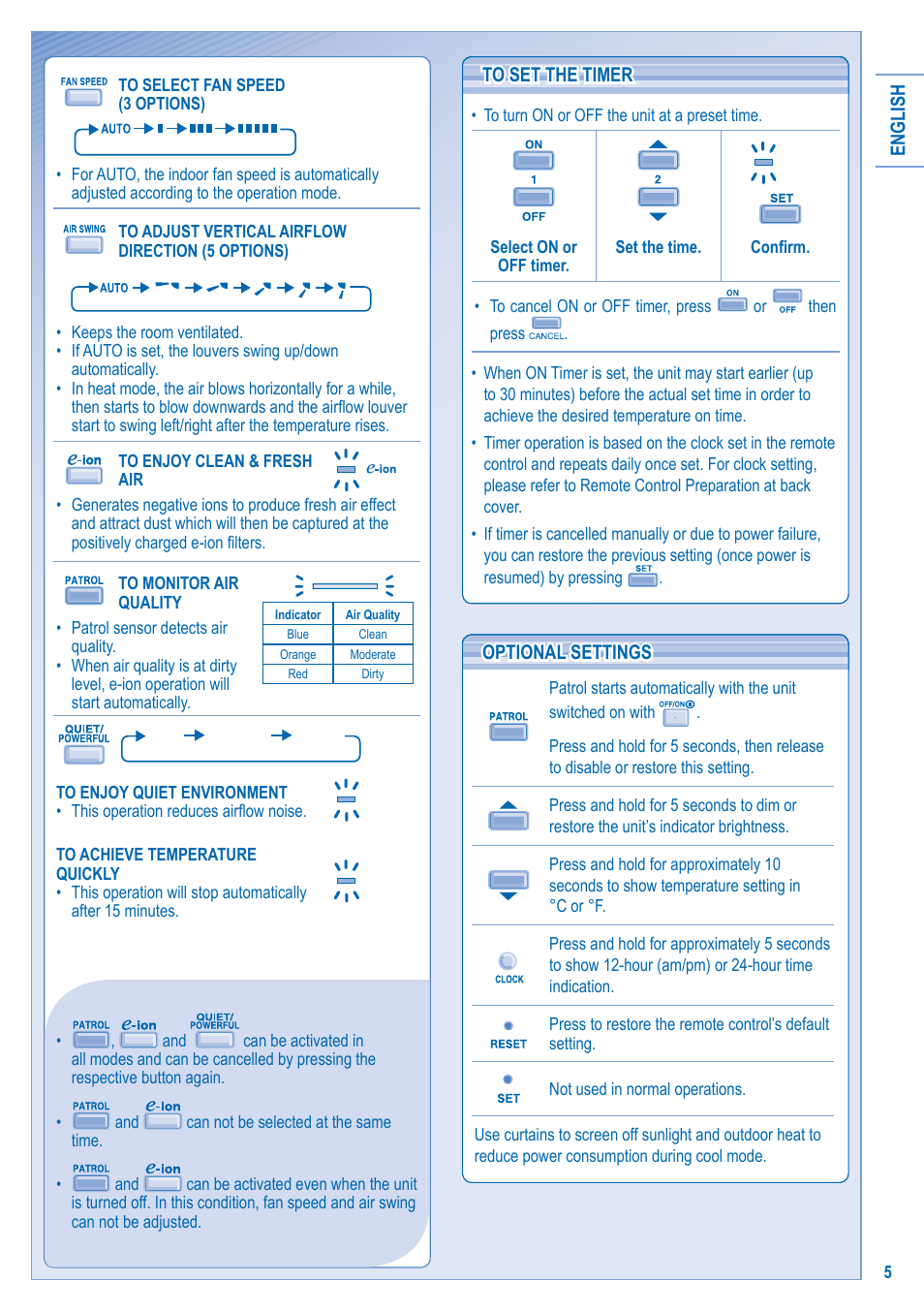 Panasonic CS-A9JKD User Manual | Page 5 / 44
