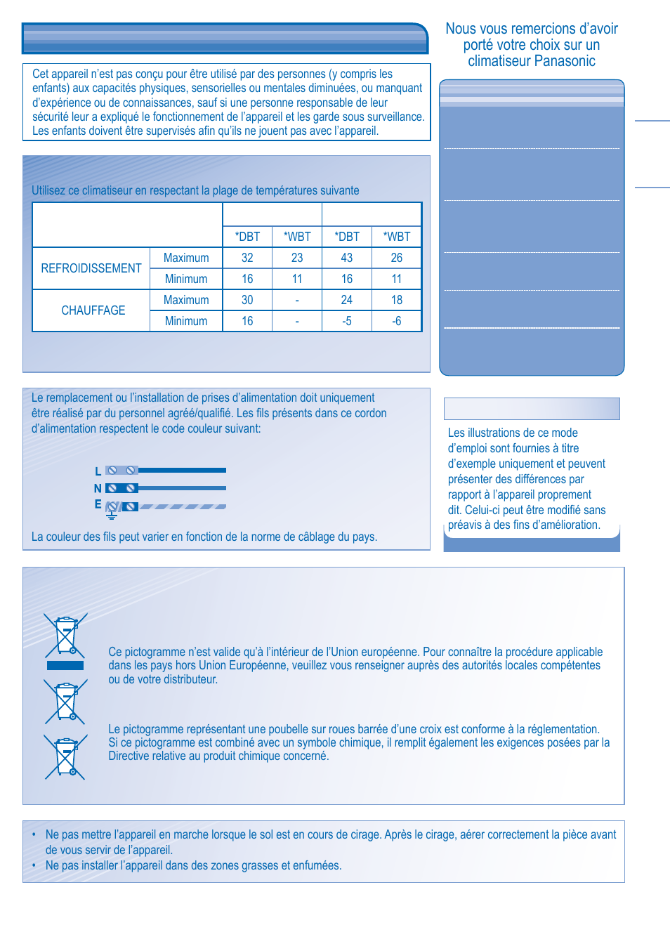 Information réglementaire | Panasonic CS-A9JKD User Manual | Page 9 / 44