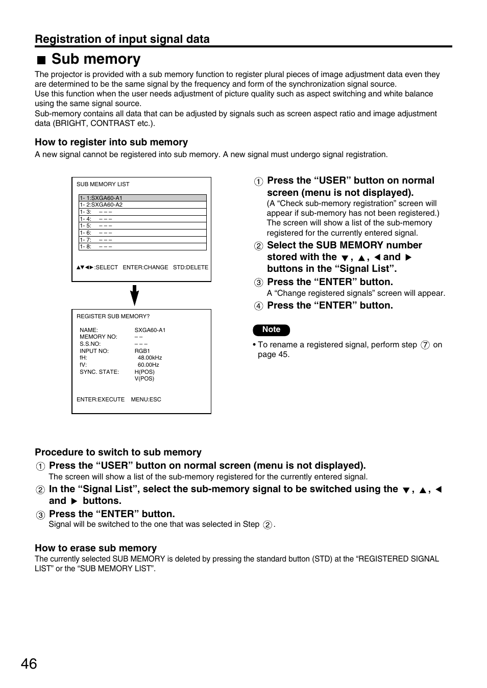 Registration of input signal data | Panasonic PT-DW7700 ENG User Manual | Page 46 / 116