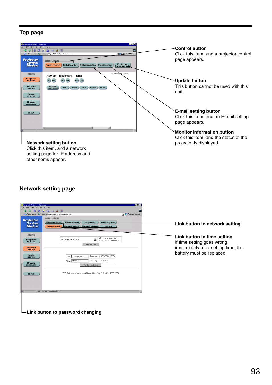 Panasonic PT-DW7700 ENG User Manual | Page 93 / 116