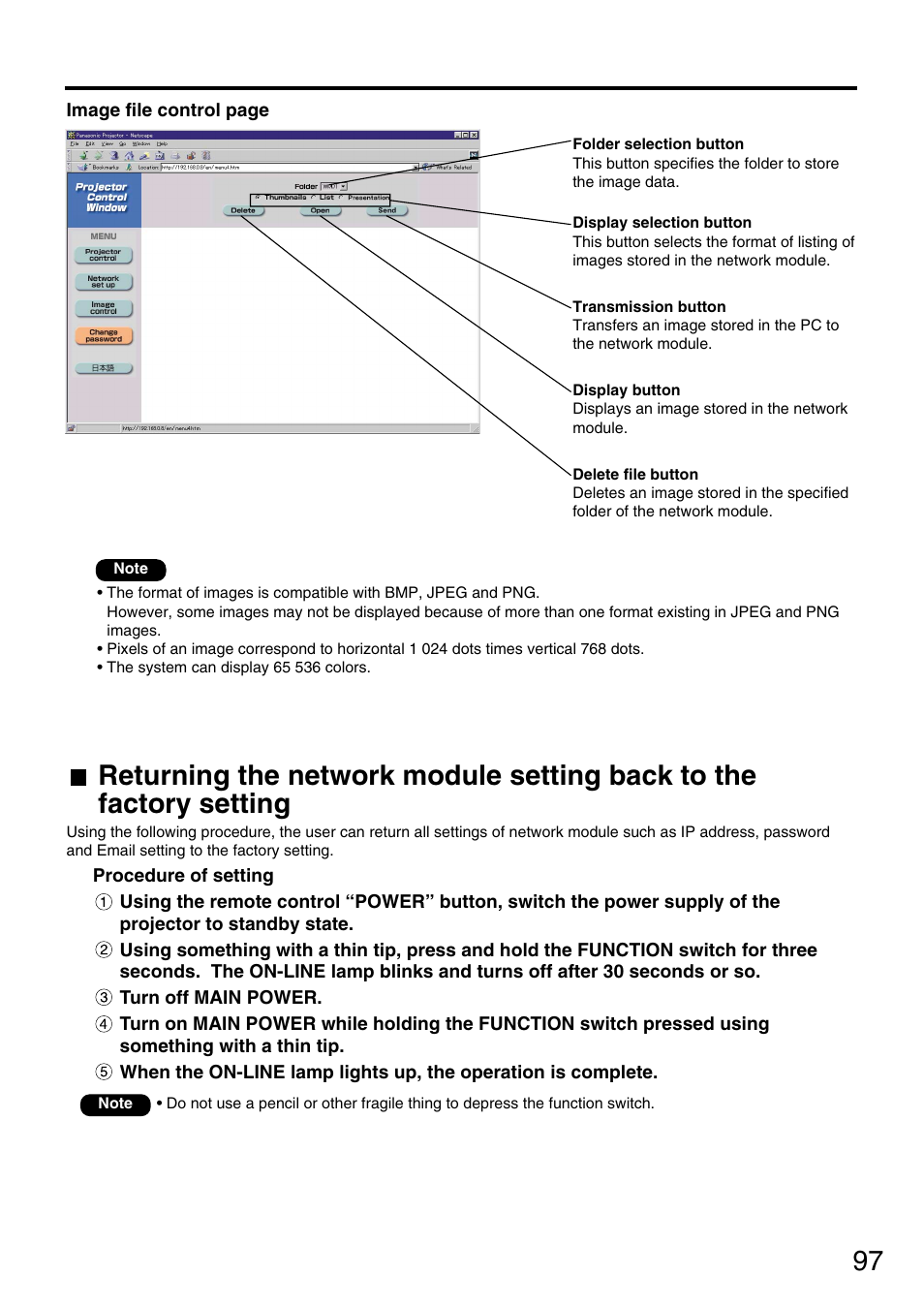 Panasonic PT-DW7700 ENG User Manual | Page 97 / 116