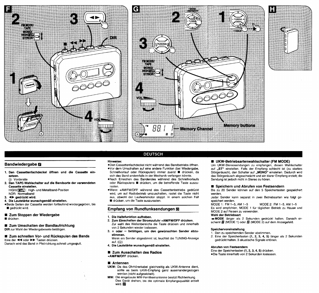 Panasonic RQ-E35V User Manual | Page 4 / 5