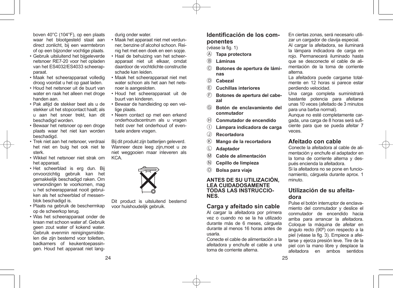Panasonic ES4033 User Manual | Page 13 / 37