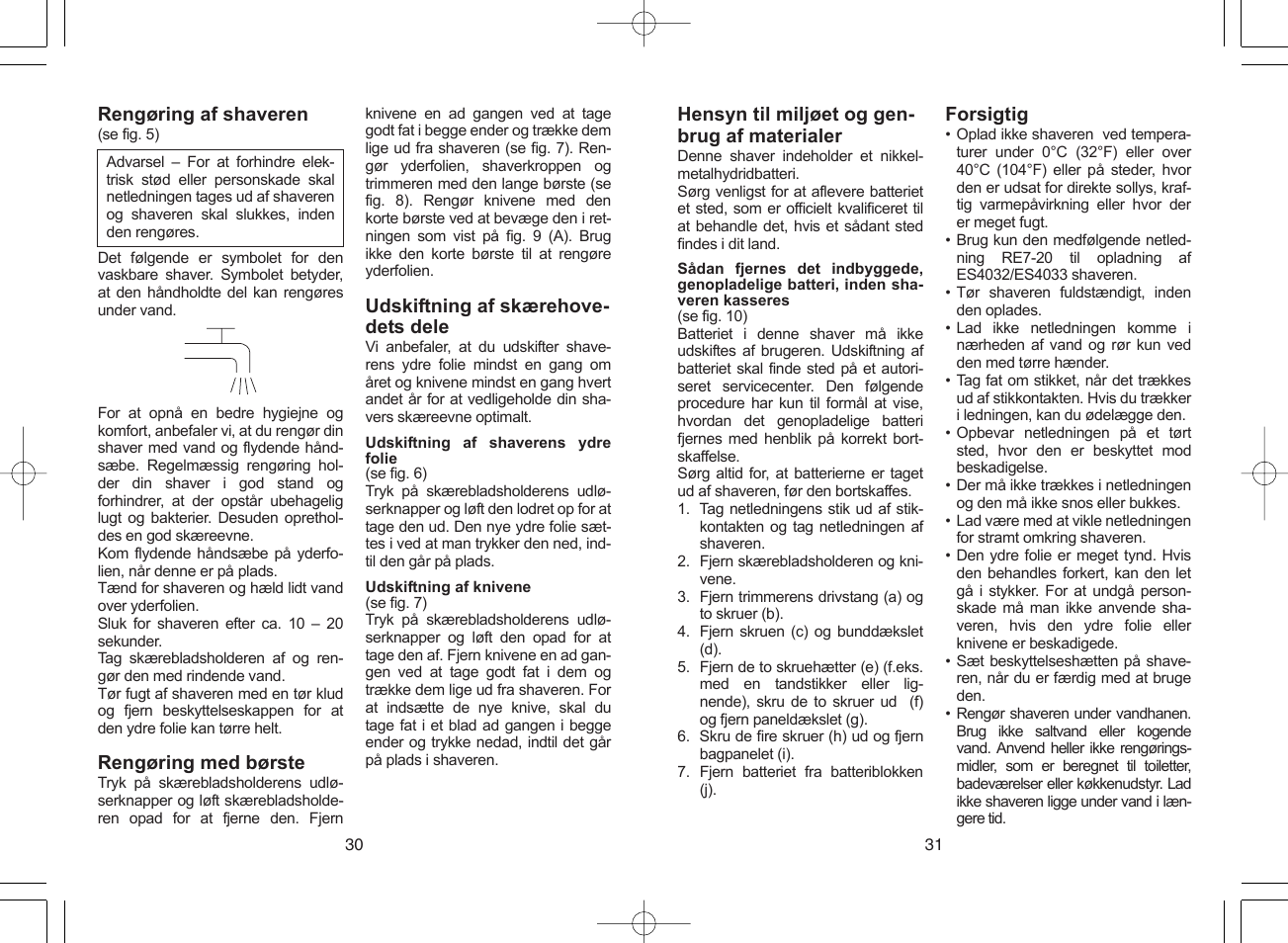 Panasonic ES4033 User Manual | Page 16 / 37