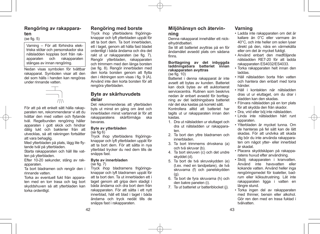 Panasonic ES4033 User Manual | Page 22 / 37