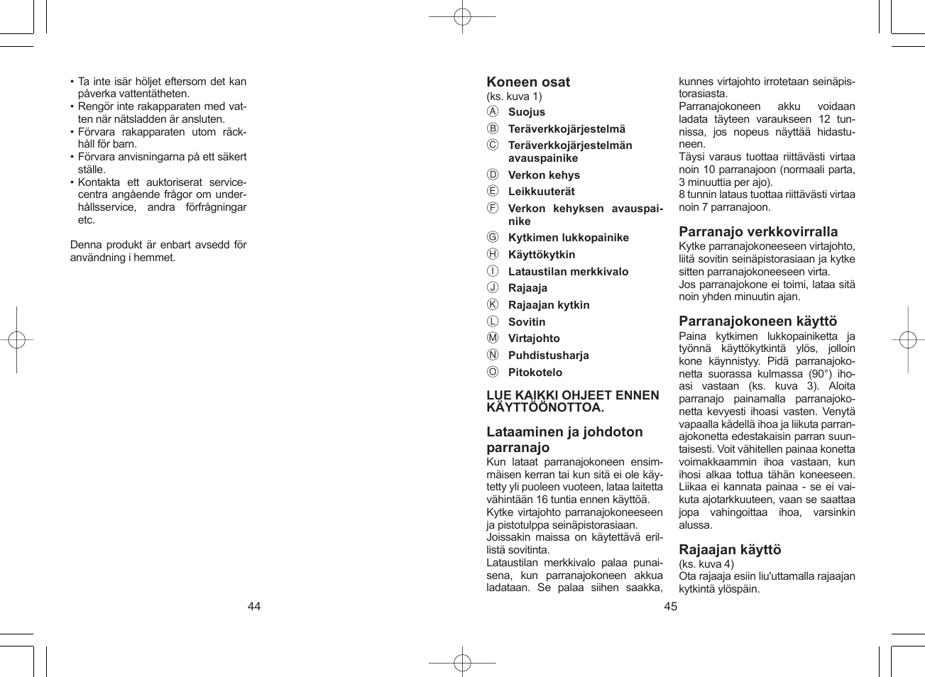 Panasonic ES4033 User Manual | Page 23 / 37