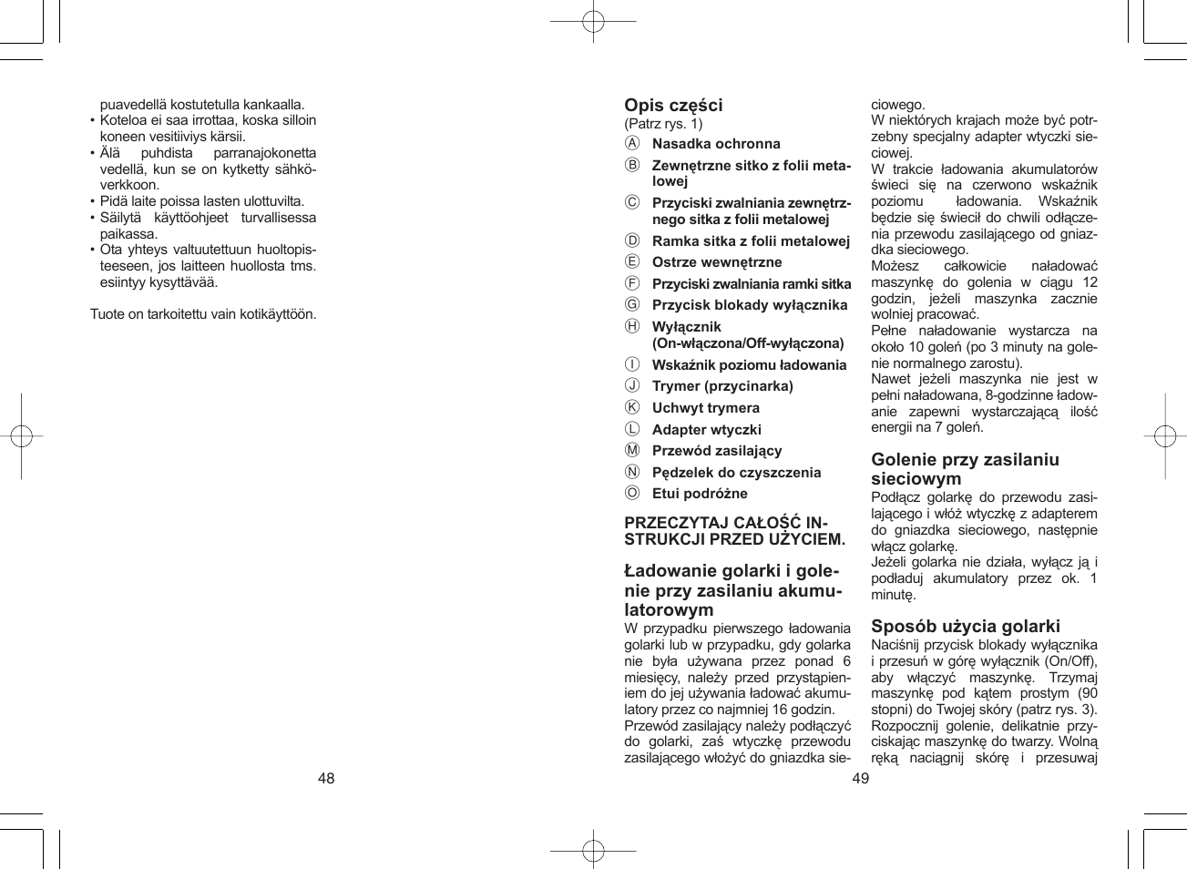 Panasonic ES4033 User Manual | Page 25 / 37