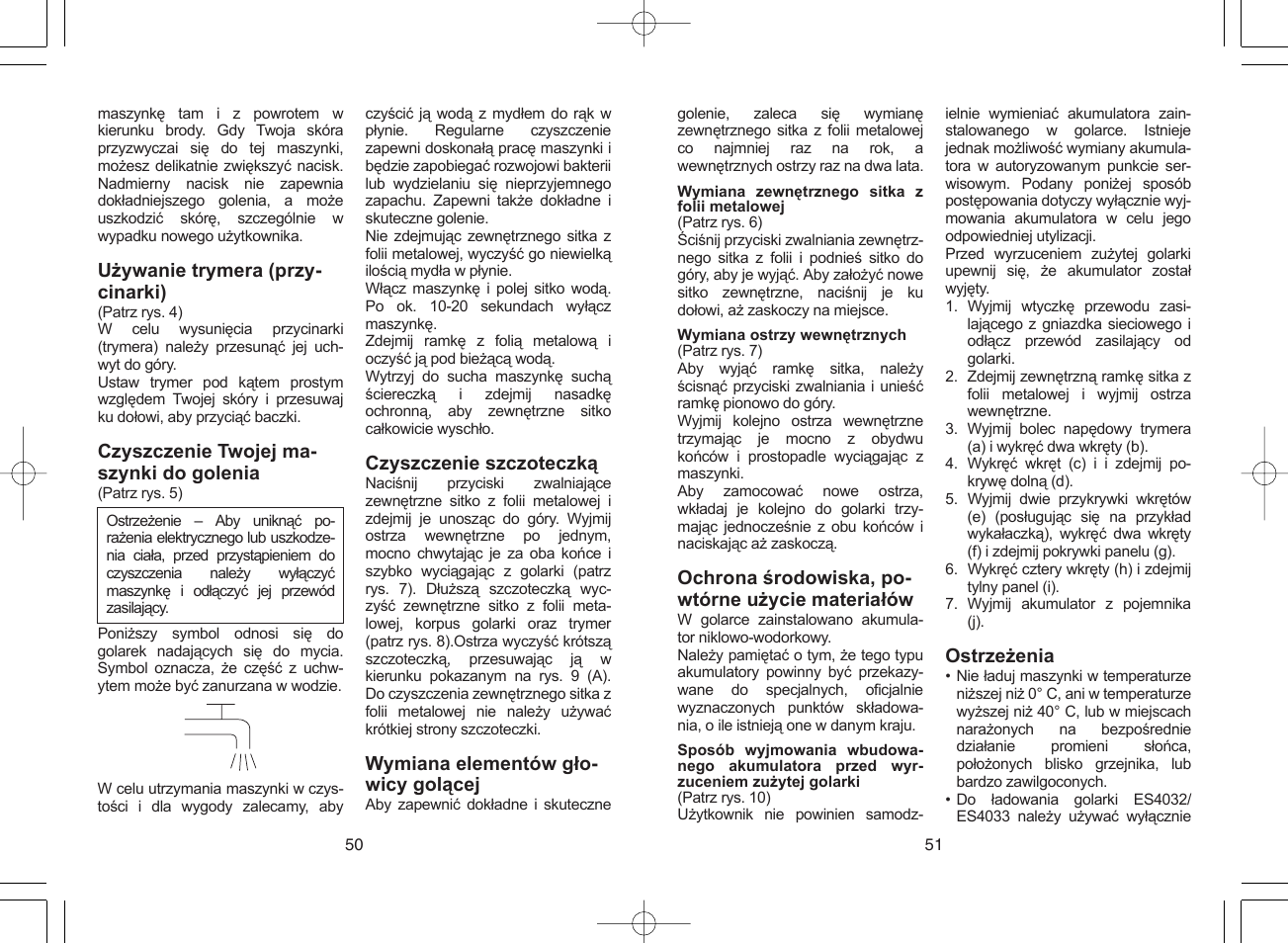 Panasonic ES4033 User Manual | Page 26 / 37