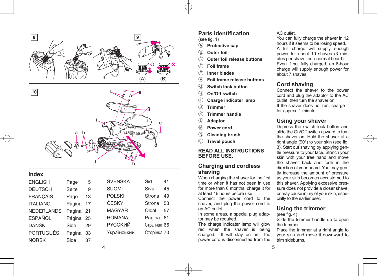 Panasonic ES4033 User Manual | Page 3 / 37