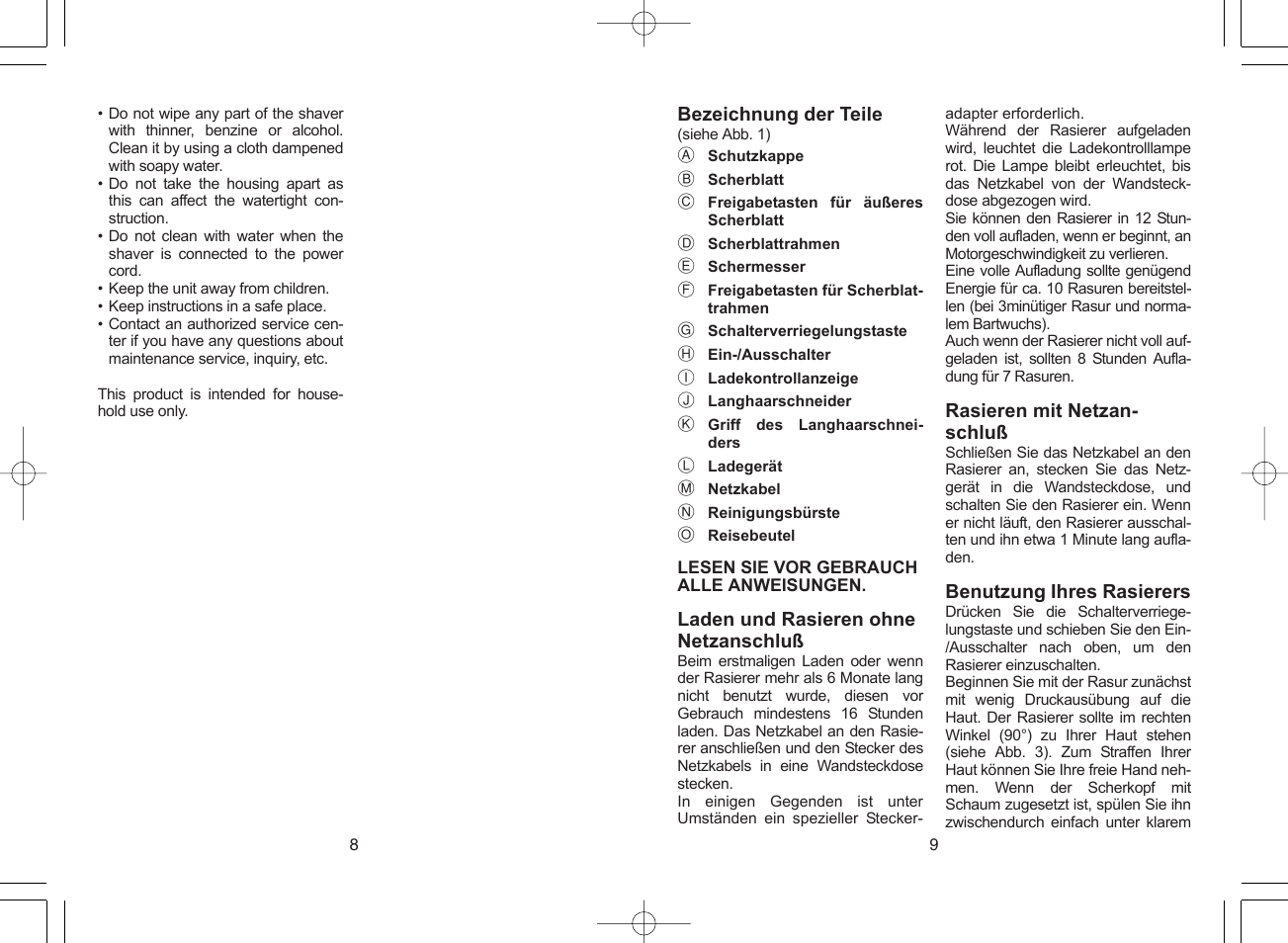 Panasonic ES4033 User Manual | Page 5 / 37