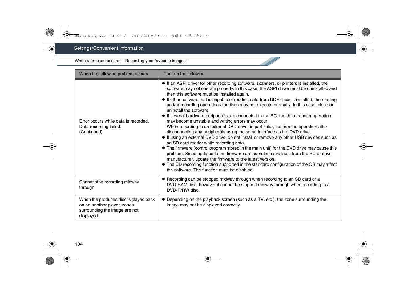 Panasonic -eng User Manual | Page 104 / 107