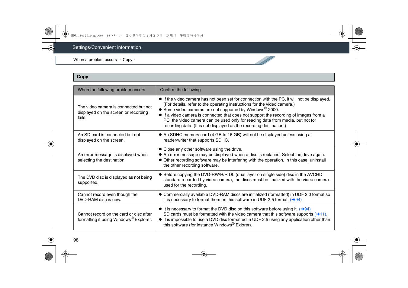 Panasonic -eng User Manual | Page 98 / 107