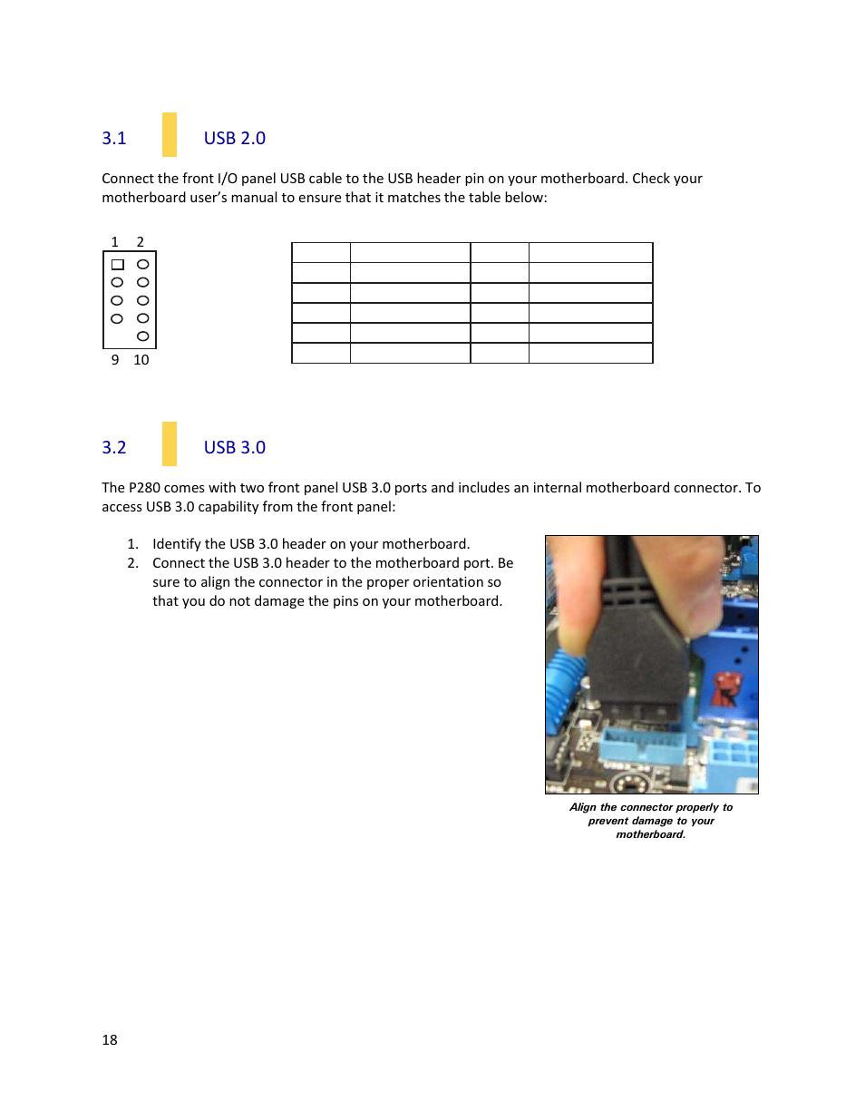 1 usb 2.0, 2 usb 3.0 | Antec P280 User Manual | Page 18 / 25