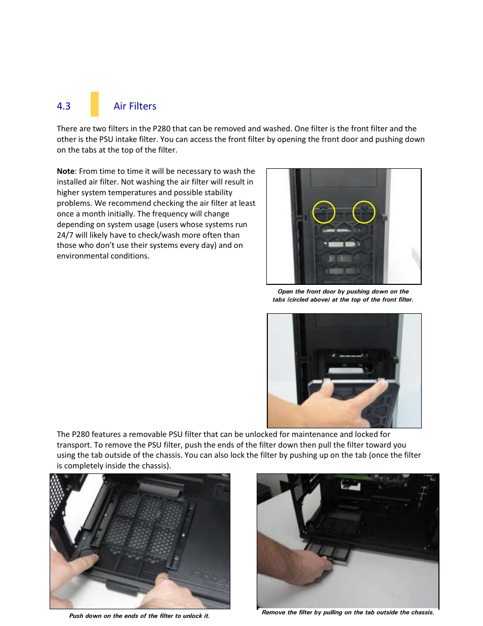 3 air filters | Antec P280 User Manual | Page 24 / 25